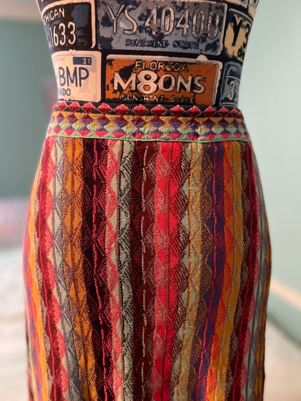 Aldo Martins Rainbow Multi-Stripe Textured Maxi Skirt - Picture 7 of 15